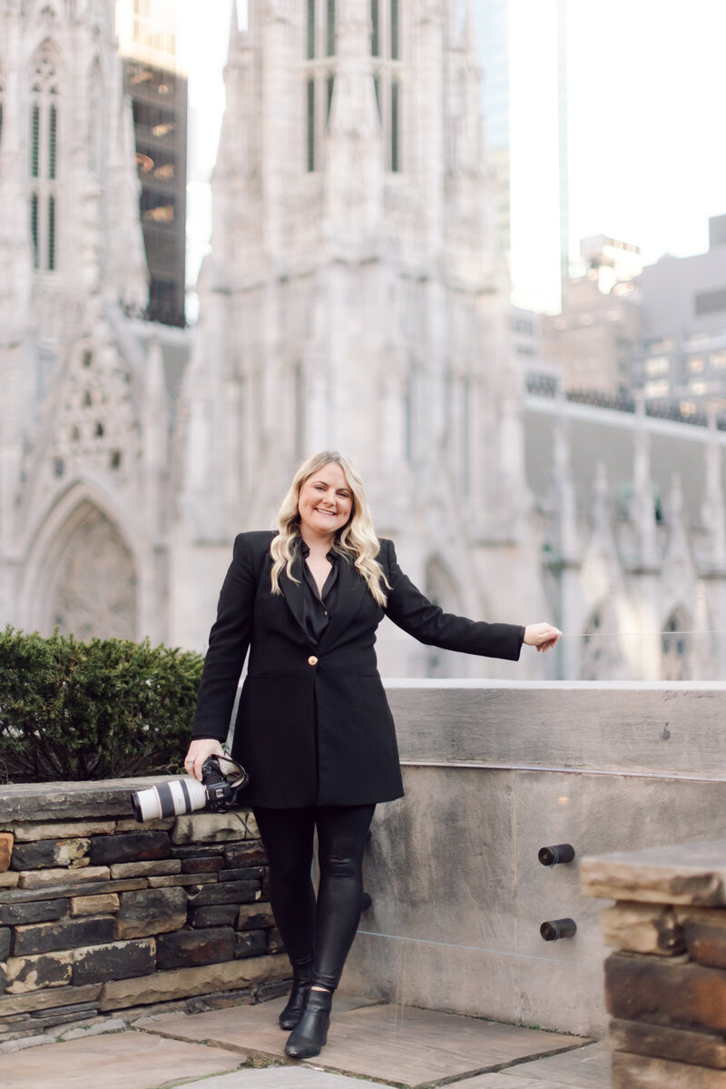 Photographer Michelle Jackson on Rooftop in New York