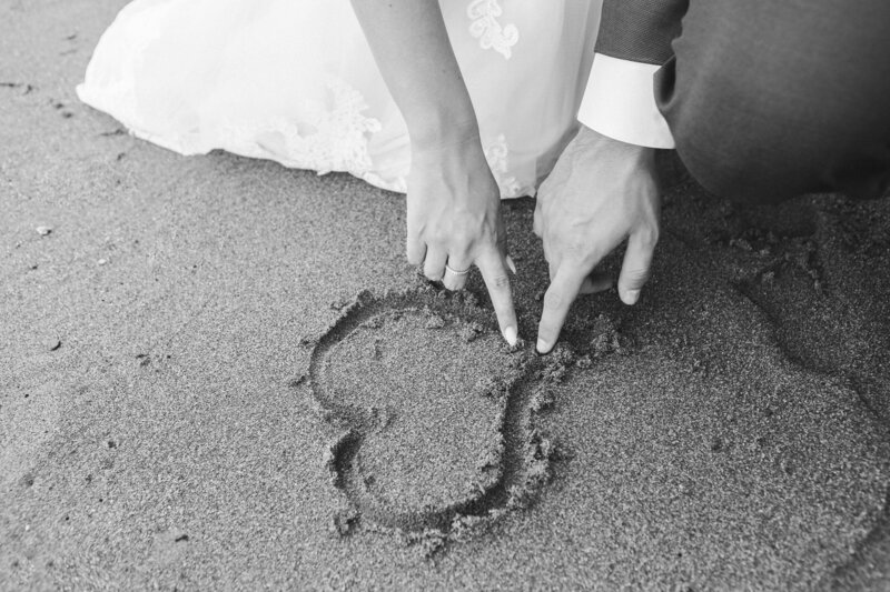 heart in sand
