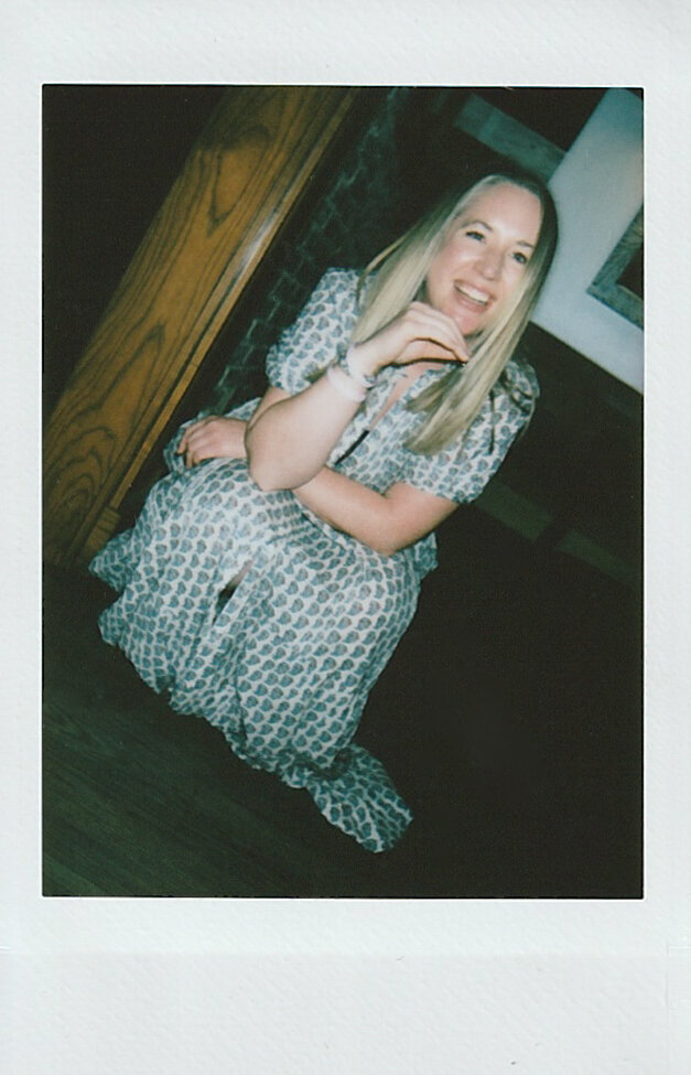 A portrait of Ashley Biess taken on a Fuji Instax Camera