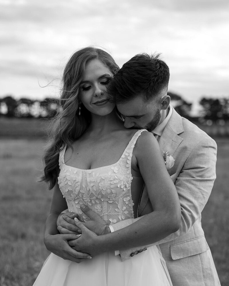Both enjoying time together after getting married