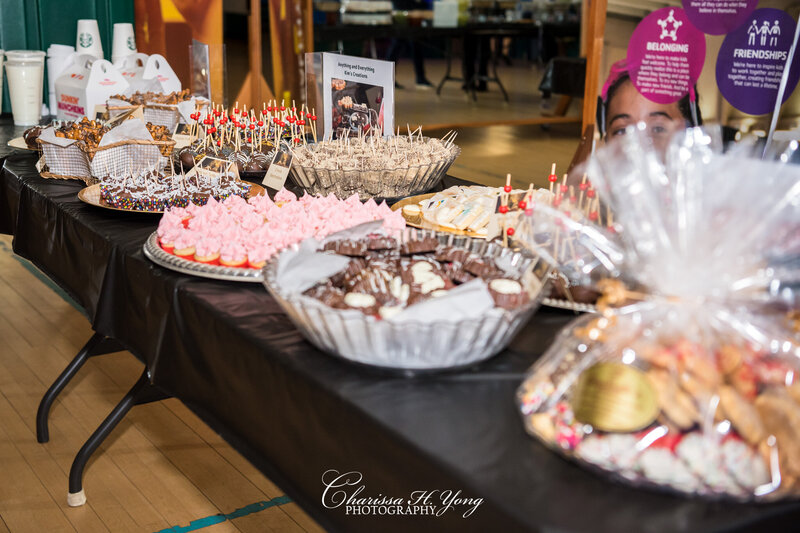 Sweet tables at the Wayne YMCA fundraising event.