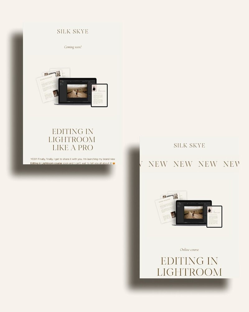 Aesthetic Flodesk templates for wedding photographers Silk Skye 6