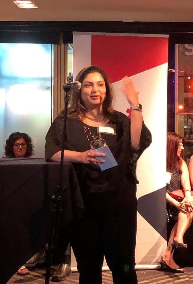 puja speaking after award