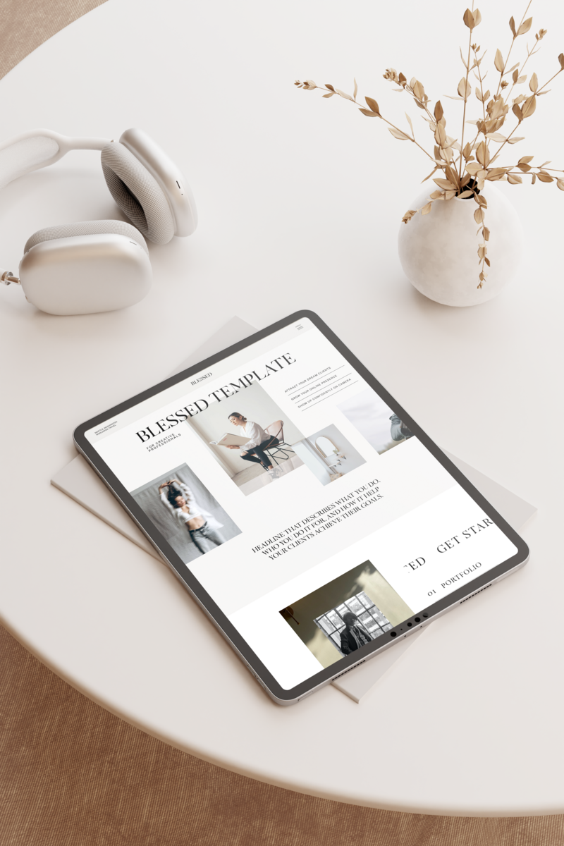 Blessed - iPad table mockup