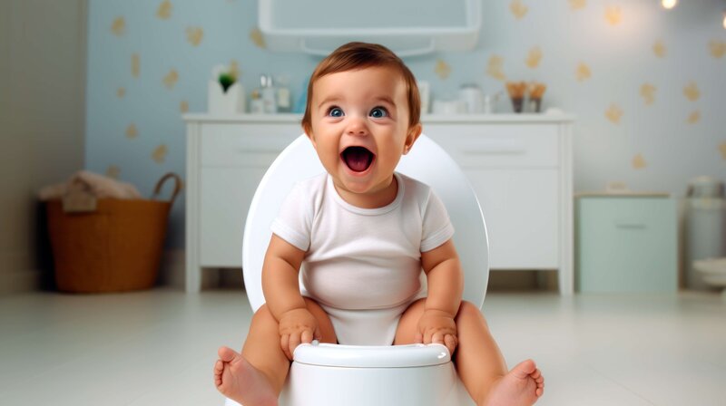 happy baby after potty training support