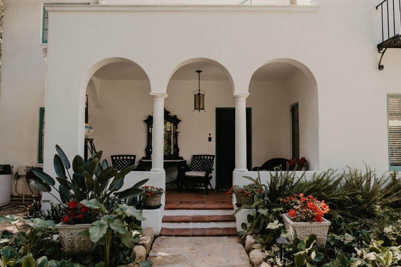 Home of the Bride's parents, a stunning Spanish Colonial home in Santa Barbara, CA.
