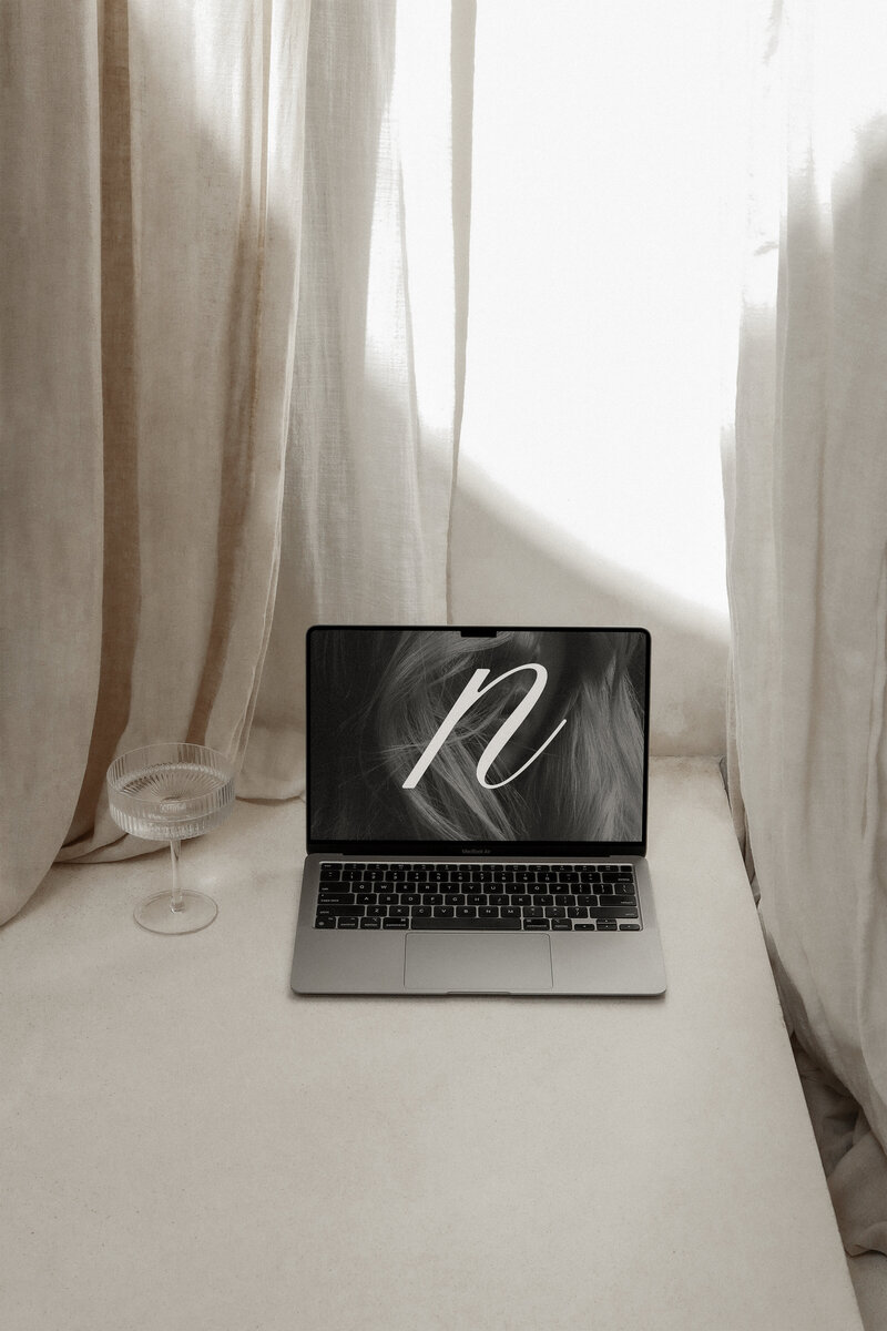 Laptop Monogram Mockup