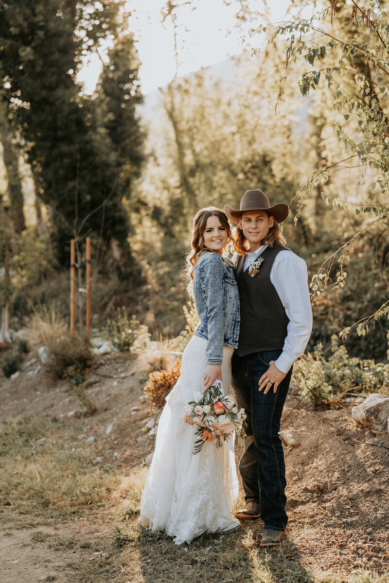 Sunset Wedding Pictures Windmill Canyon