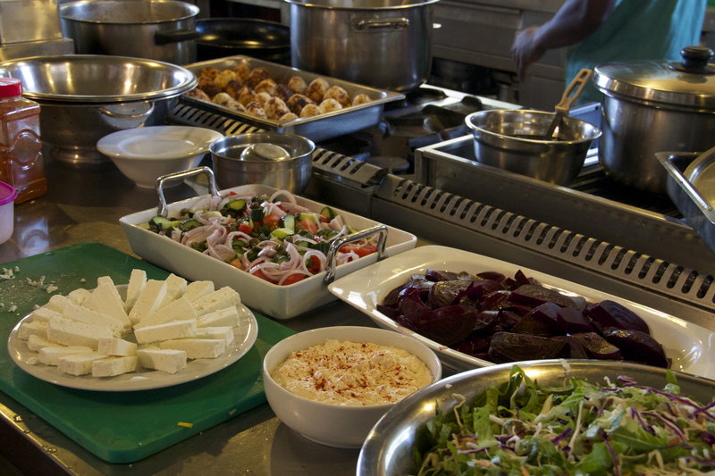Gourmet Local Meals Prepared at the Retreat Center in Greece