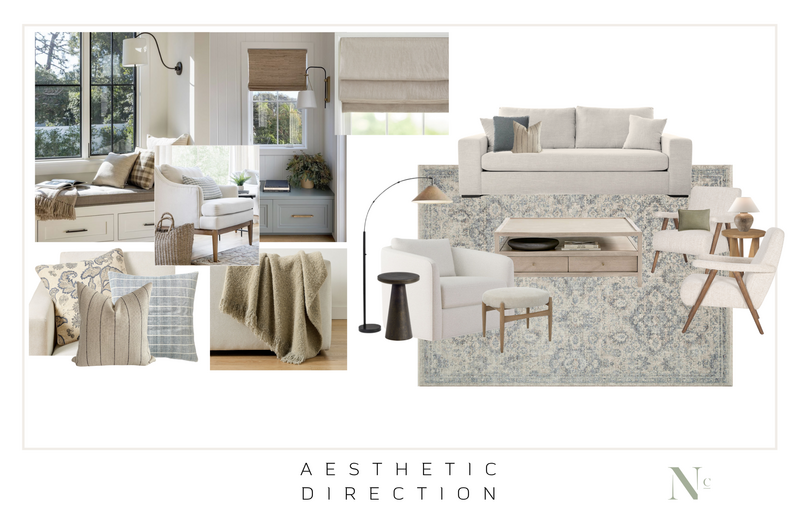 Interior styling board for Vancouver homes