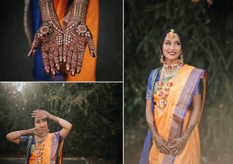 South Asian Bride is showing off her henna at Royal alberts palace