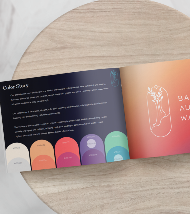 Brand Style Guide for Blush Cactus Client Barefoot Autism Warriors
