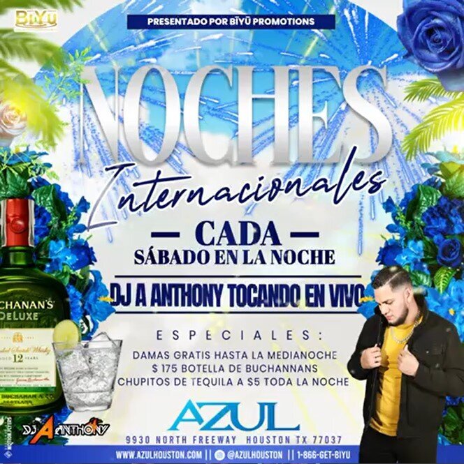 AZUL Saturdays_Weekly - Noches Internacionales