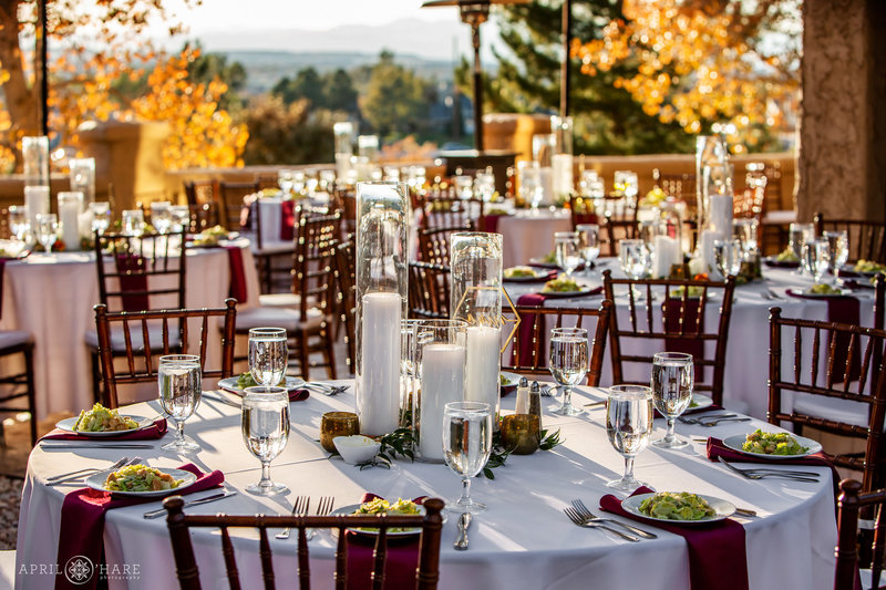 Wedding during autumn at Villa Parker in Colorado