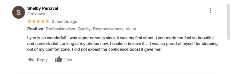 Boudoir Review From a Client in Florida.