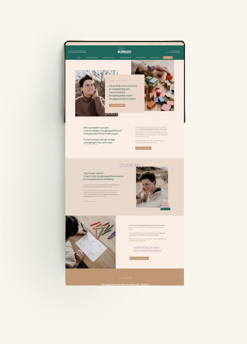 Showit website Blinkert Kinderpraktijk