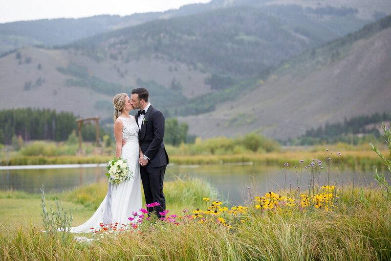 Denver wedding with Colorado mountains