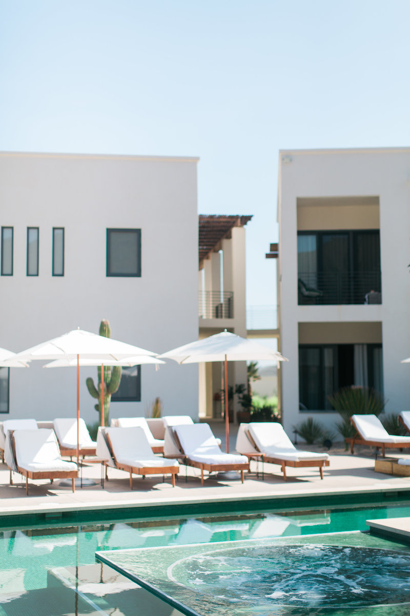 Luxury Resort where bride and groom at getting married by the pool