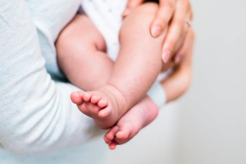 Newborn baby feet