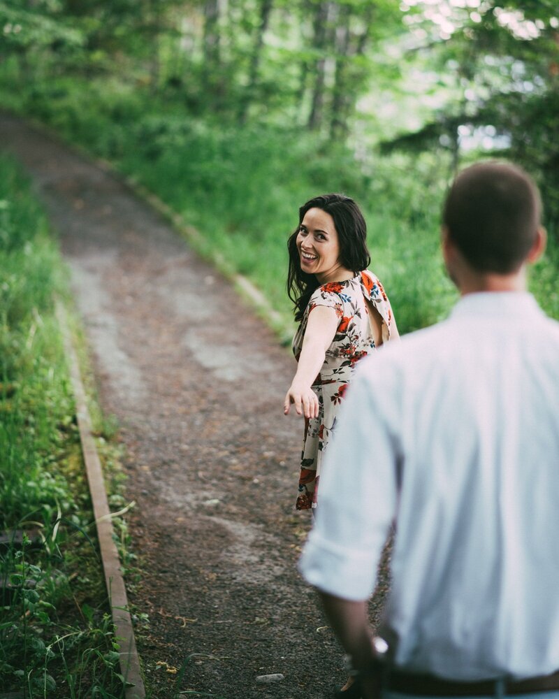 Couple on an intimate walk