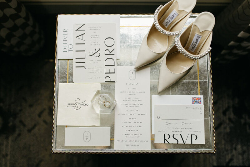 Wedding shoes and invites by orlando photographer
