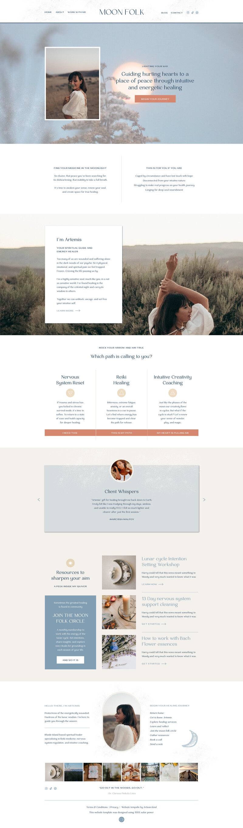 Colorful, feminine Showit website template