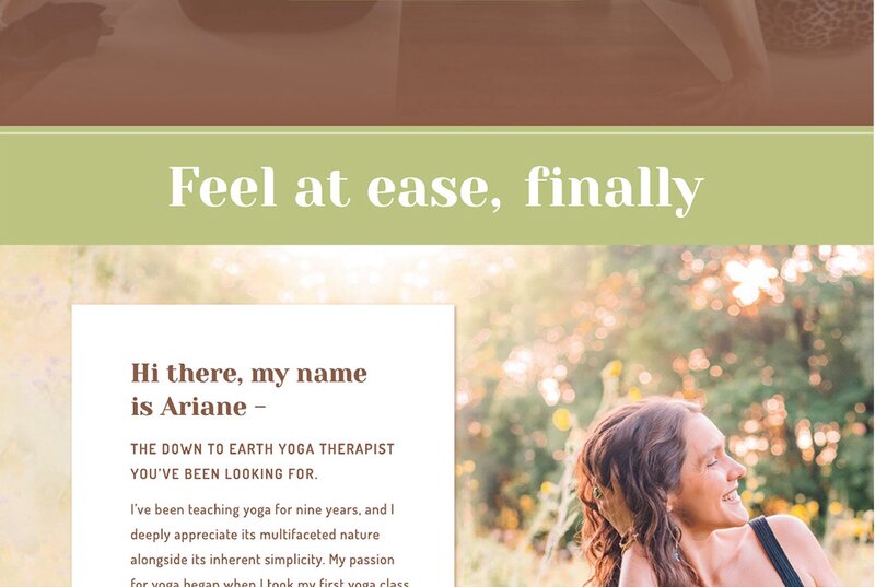 Semi Custom Website Design for Yoga Instructor Habitual Yoga Space-02
