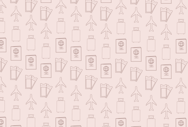 Brand Pattern for Travel Advisor with Pink Background
