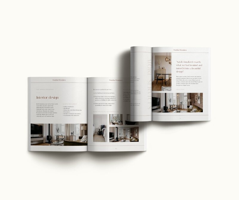 Minimal pricing guide template for interior designers Wahiba Wonders 1