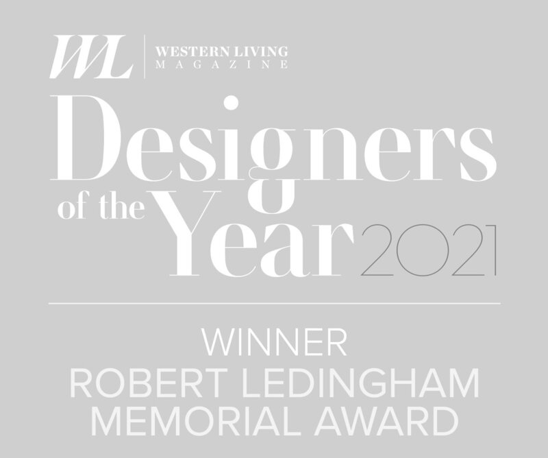 Graphic of the Western Living Magazine Robert Ledingham Memorial Award for 2021 Emerging Interior Designer