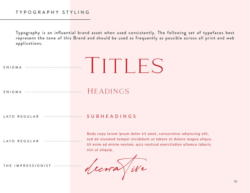 Kari Bellamy - Brand Identity Style Guide_Typography Styling