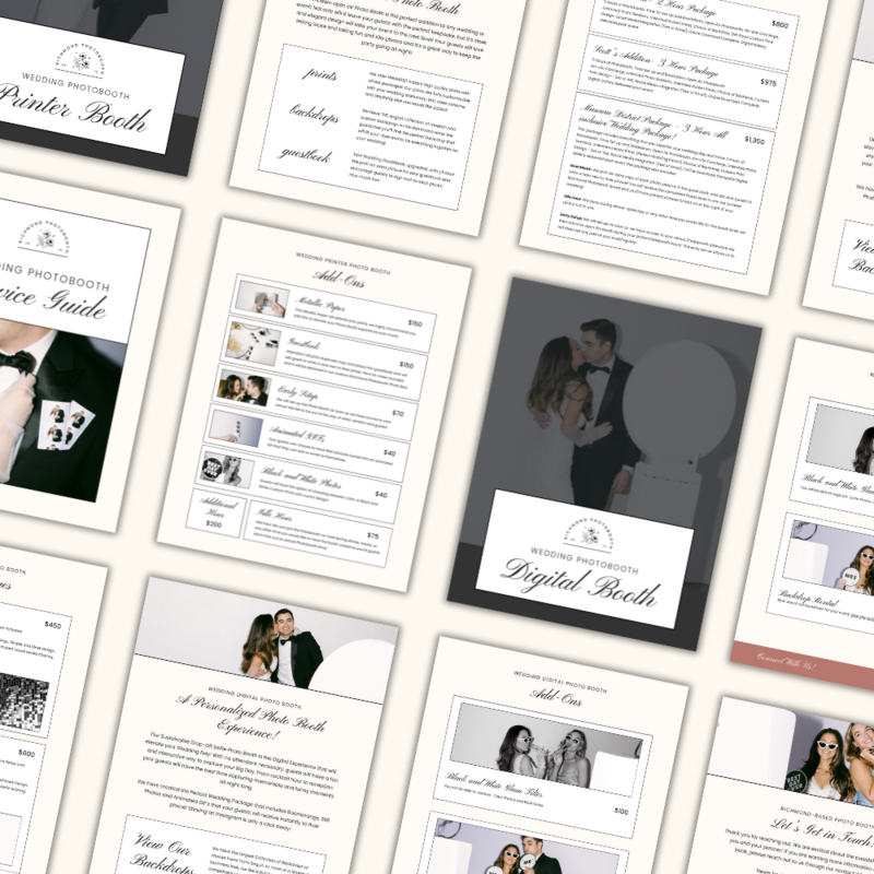 E-book Design Mockup for Photo Booth Rental