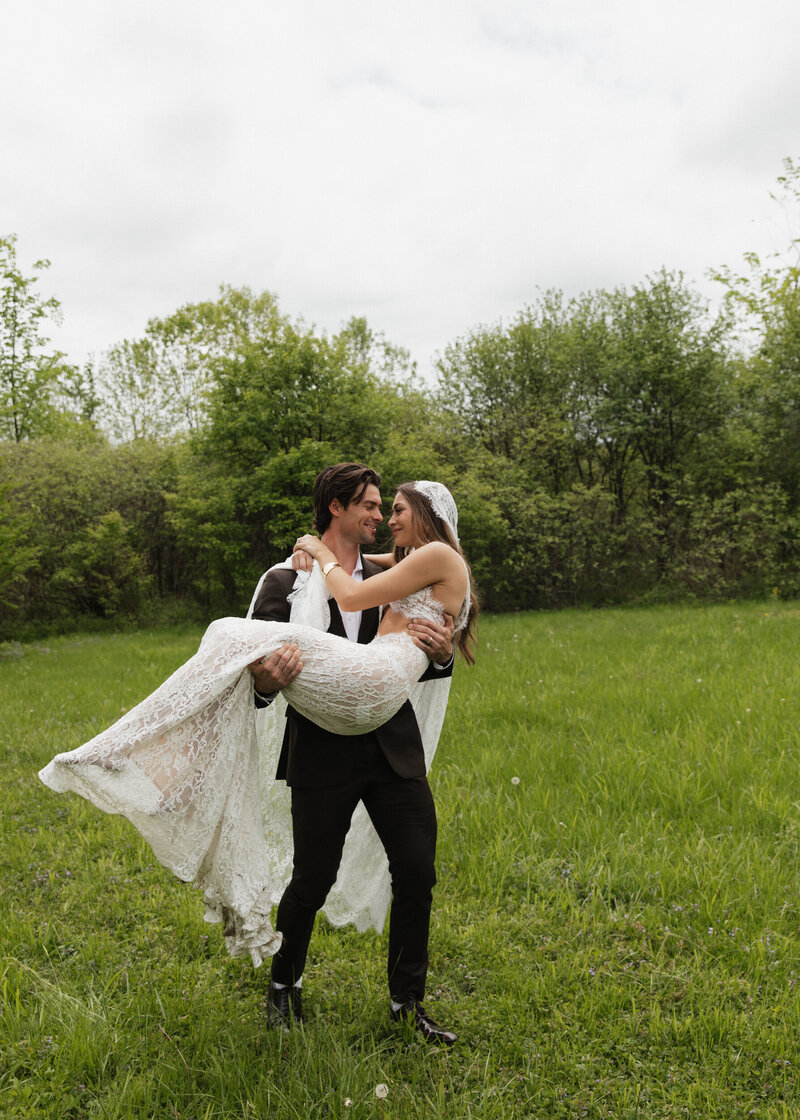 32 Wedding Couple Getting Ready Together at Wildrift Hall Albany, NY