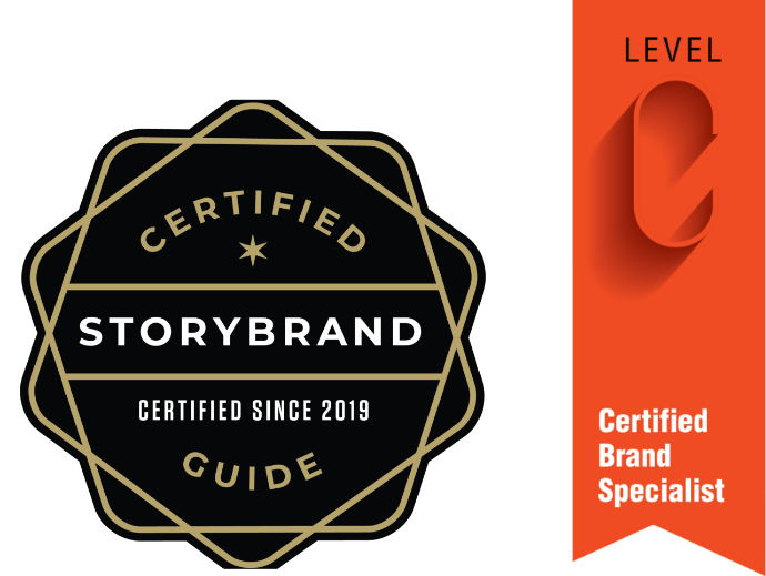 StoryBrand and Level C Certified Brand Specialist Badges