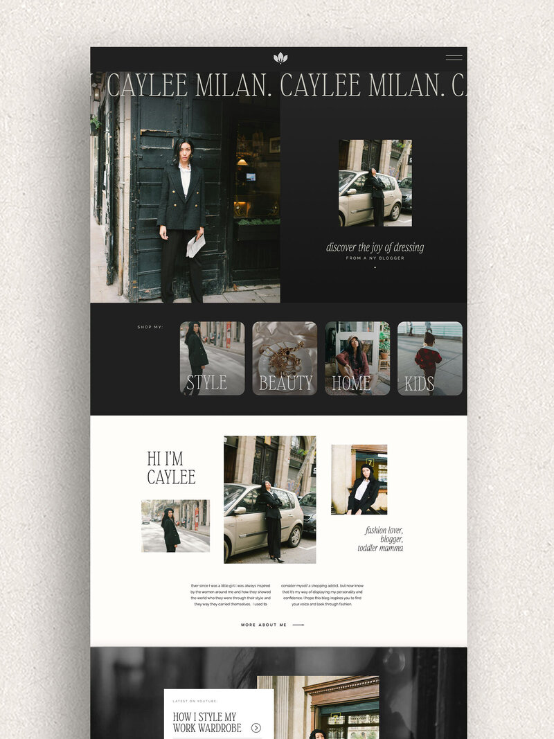 MilanInfluencerWebsiteTemplate02