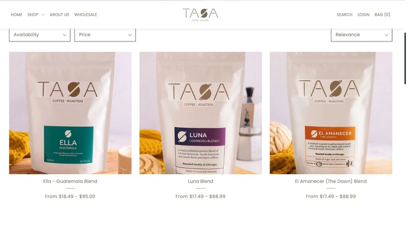 Tasa product page new