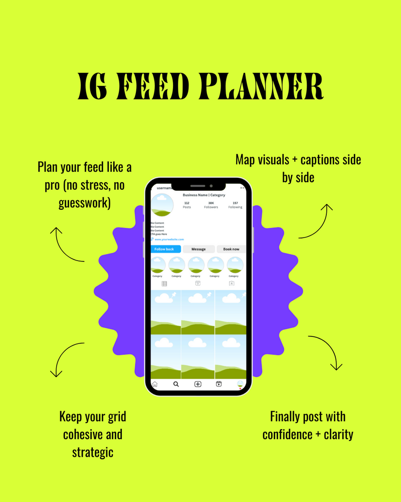 Social Media Content, Social Media Template, Social Media Product, Instagram, Instagram Feed, IG Feed, IG