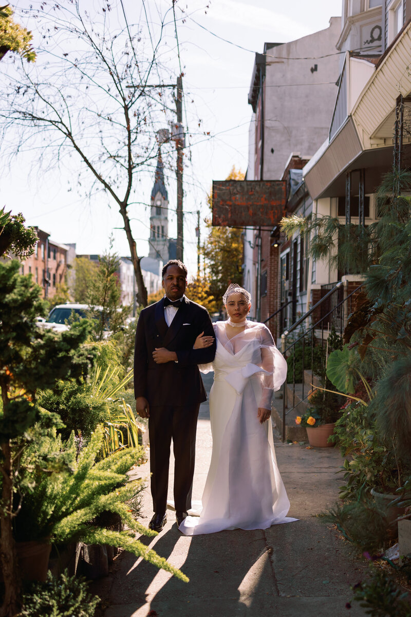 Stunning couple portraits at their wedding in Philadelphia, Pennsylvania