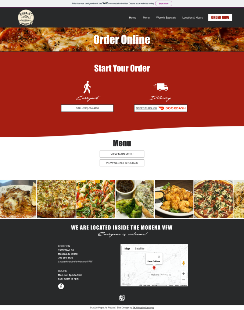 fine dining restaurant web designer