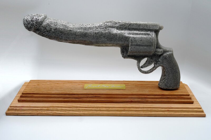 Brent Ray Fraser Granite Cockgun Statue 00