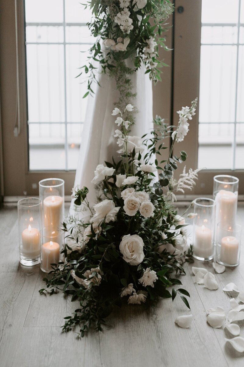 Wedding ceremony floral installtion