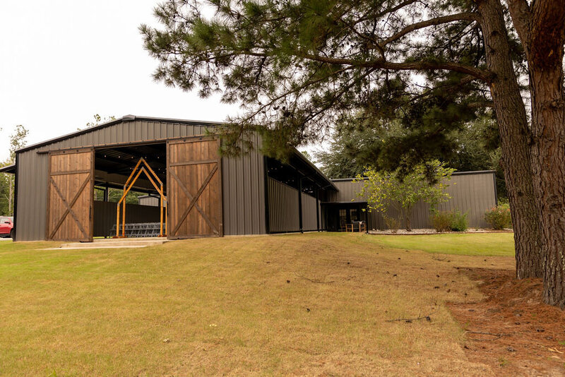 rustic wedding and event venue with doors that open