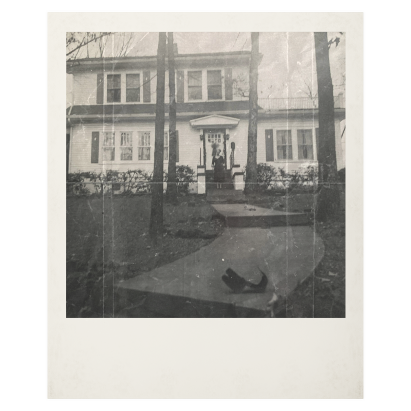 Old polaroid photo of woman in Overbrook, Greenville, SC