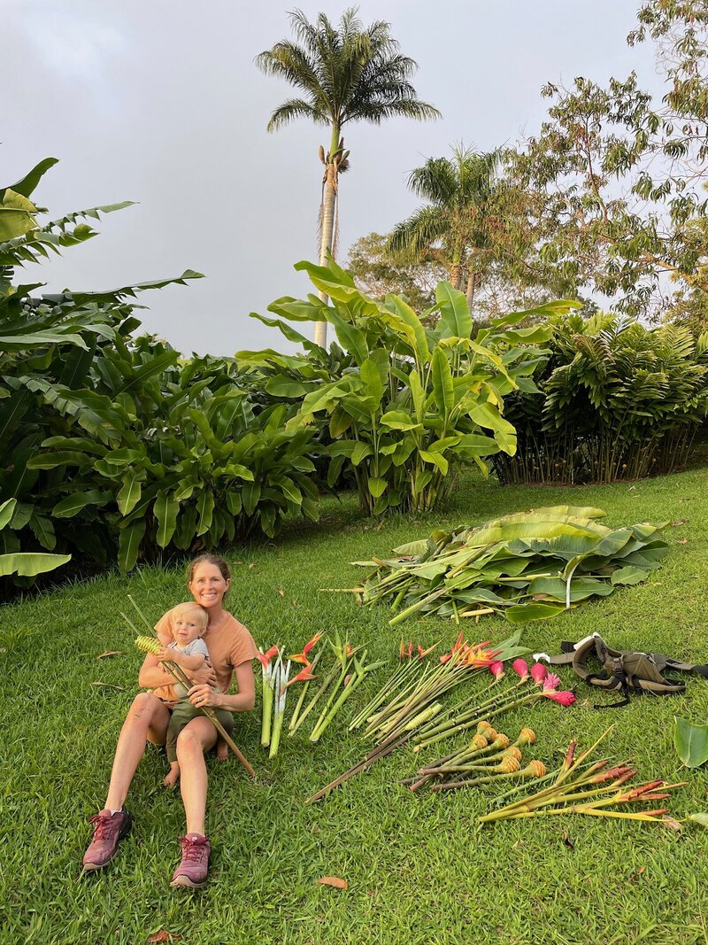 Farmer florist harvest