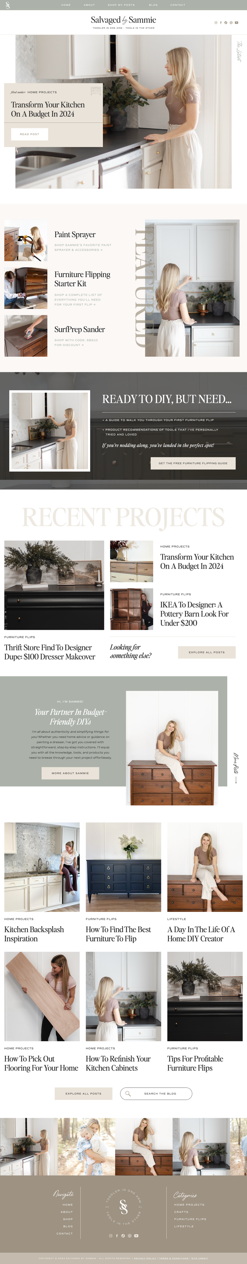 mockup showing a DIYer interior design website