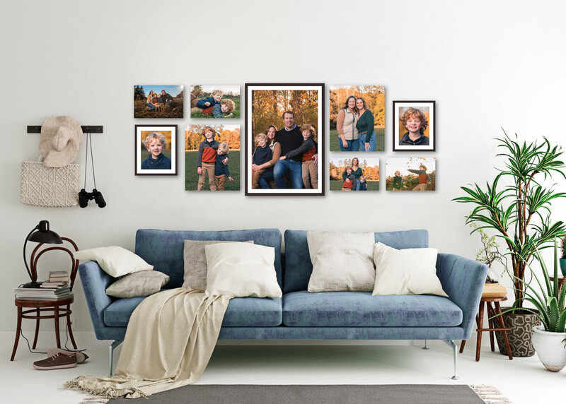family portraits gallery wall