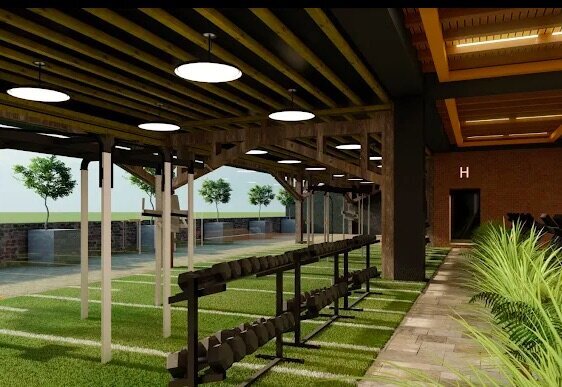 Interior of Sport Force gym in San Miguel de Allende with modern training equipment and workout space.