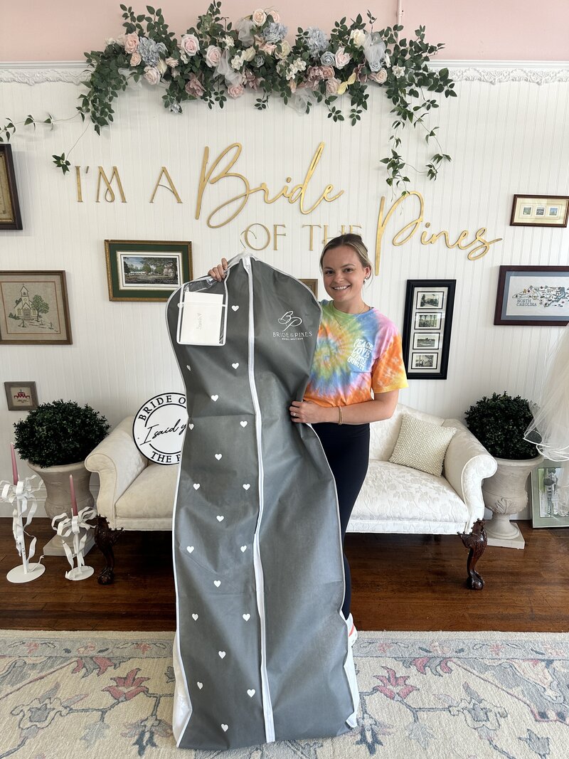 Bride said yes to her wedding dress