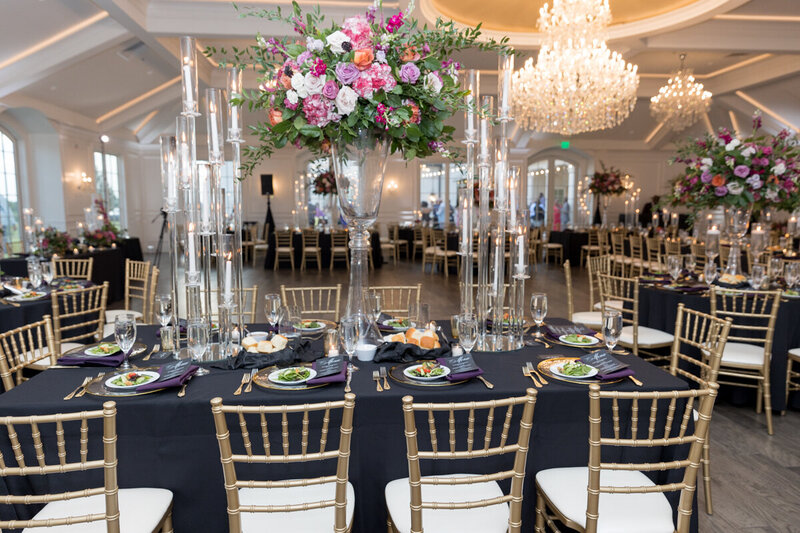 Swank Soiree Dallas Wedding Planner JacqueRae & Rashard - table settings and centerpieces at Reception