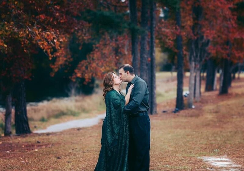 Savannah boudoir photographer and her husband who is a licensed drone pilot